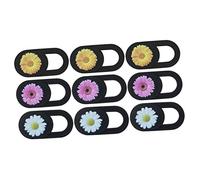 Hemobllo 9pièces Couvercle De Caméra De Confidentialité Objectif Webcam Glissière Pratique pour Téléphone Et Ordinateur Portable Design Original Fleurs Installation Facile Et