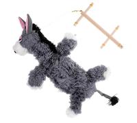 Hemobllo à Fil Animal Peluche Interactive pour Garçon Fille Créatif pour Spectacles et Jeux Dadresse Âne Gris Foncé