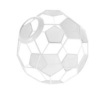 Hemobllo Abat-jour en Fer Forgé Blanc, Abat-jour Rétro de Ballon de Football, Couvercle de Lampe Creux Électroplaqué, Éclairage Doux pour Salon et Bar, Décoration Industrielle 1 Pièce