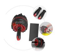 Hemobllo Abdominal Double Roue Automatique avec Tapis de Genoux Antidérapant Appareil Entraînement Fitness Portable pour Exercice Abdominaux Stabilisateur Silencieux Rouge