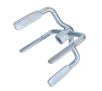 Hemobllo Accessoire de Bétonnière pour Perceuse - Tête de Mélange à Double Lame Métallique Plate - Pale de Mélangeur à Mortier - 1 Pièce - Outil Professionnel pour Malaxage Béton Enduit