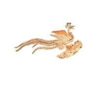 Hemobllo Accessoire de Coiffure en Laiton Doré Ornement Phénix Vintage à Base Plate Patchs en Laiton pour Coiffes Femmes Soi-Même Décoration pour Bandeaux et Épingles Usage Fête et