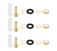 Hemobllo Accessoires pour Trompette 18 Pièces - Ressorts de Valve Feutres pour Bouchons Boutons Ronds Dorés et Capuchons Plaqués - Kit Complet de Pièces Détachées pour Réparation et