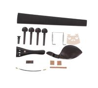 Hemobllo Accessoires pour Violon 4/4 en Ébène 9 Pièces, Ensemble Complet Cordes et Pièces Pratiques, Fourniture pour Violon pour Musiciens et Amateurs, Compatible Usage Orchestral