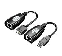 Hemobllo Adaptateur d'Extension USB Ethernet 1 Mètre Prolongateur de Câble Réseau Compatible Périphériques USB Transmission Rapide pour Maison Bureau École