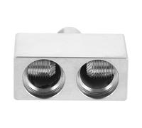 Hemobllo Adaptateur Entrée Ampli Voiture Alliage Aluminium Borne Connexion Double pour Terminal Câble Audio Bloc Terminal Puissance Amplificateur Robuste pour Systèmes Audio Automobiles