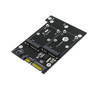 Hemobllo Adaptateur Msata Ssd Double vers Interface Serial Ata Convertisseur Plug and Play sans Pilote Compatible Pc Portable Et Bureau Remplacement sans Installation Logicielle