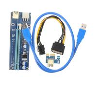 Hemobllo Adaptateur Pcie Riser Carte pour Gpu avec Câble D'extension et Alimentation pour Utilisation en Mining