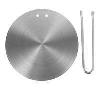 Hemobllo Adaptateur Plaque à Induction 18 CM en Acier Inoxydable Poignée Amovible Diffuseur de Chaleur pour Cuisinière à Gaz et Induction Plaque de Conduction Thermique Polyvalente pour