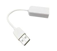 Hemobllo Adaptateur USB avec Canaux Et Câble pour Ordinateur Portable Et Enceinte Play Blanc