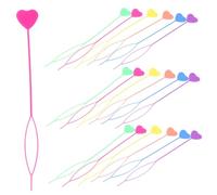 Hemobllo Aiguille à Tresse Cœur 30 Pièces Multicolore pour Garçon et Filles, Outil Rapide de Tressage Cheveux, Accessoires Coiffure Fille, Kit Pratique pour Chignons et Queues de Cheval