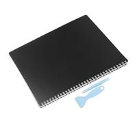 Hemobllo Album D'autocollants Réutilisables pour Collection, Organiseur Papier Noir avec Outils et Protection, pour Garçon et Filles et Adultes