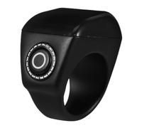 Hemobllo Anneau Intelligent de Comptage des Prières Alarme, Étanche en Abs, Compteur Électronique Minimaliste pour Fitness et Prière, Bague Noire Élégante