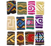 Hemobllo Anneaux Décoratifs pour Cheveux Dreadlocks 12pcs en Tissu Coloré, Manchettes Stylées pour Tresser et Décorer les Cheveux Quotidien Plusieurs styles Plusieurs styles