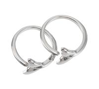 Hemobllo Anneaux Ouverts Queue De Sirène Lot De 2, Bagues Réglables En Alliage Pour Femmes, Bagues De Mode Ajustables, Bijoux Pour Usage Quotidien Et Occasions Spéciales, Taille Unique