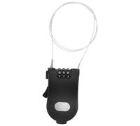 Hemobllo Antivol de Vélo Compact, Antivol de Ski, Câble de Sécurité Rétractable en Plastique Noir, Verrouillage à Code, Anti-vol, pour Équipement de Sport, Voyage, Usage Extérieur