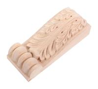 Hemobllo Applique Bois Sculpté Décorative Corbeau Angle Style Européen Colonne Vintage pour Décoration Intérieure et Extérieure Support Décoratif Mural Bois Massif