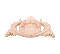Hemobllo Applique en Bois Sculptée Style Français Classique pour Meuble | Relief Floral Beige, Décoration Intérieure Vintage, pour Cheminée et Jupe de Canapé, Montage DIY Facile