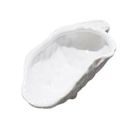 Hemobllo Assiette de Service Forme Irrégulière en Céramique Blanche Créative et Élégante pour Servir Huîtres et Apéritifs Usage Polyvalent et Design Unique