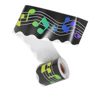 Hemobllo Autocollant Bordure Notes de Musique 75 CM X 21 M Rouleau Unique Décoration Murale pour Tableau Noir Stickers Muraux Pastel pour Fête Musicale et Restaurant
