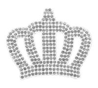 Hemobllo Autocollant Couronne en Cristal 3D Strass Brillant Auto-Adhésif Décoration Voiture Cache Rayure Autocollants de Véhicule Étanche pour Personnalisation Extérieure