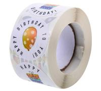 Hemobllo Autocollants « Joyeux Anniversaire » Ronds 38 CM Autocollants Auto-Adhésifs pour Présents Enveloppes et Sachets de Bonbons Décorations Colorées pour Fêtes et Créations