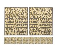 Hemobllo Autocollants Lettres et Chiffres Dorés 1 Pouce 10 Feuilles Auto-Adhésives Résistantes à L’Eau pour Scrapbooking Loisirs Créatifs Étiquetage Décoration Fenêtres et Panneaux
