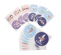 Hemobllo Autocollants Mensuels Bébé Unisexe, 12 Cartes Mois Créatives, Papier Qualité Douce, pour Immortaliser Croissance -né, Accessoire Photo Original, Présent Naissance