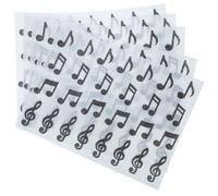 Hemobllo Autocollants Musique Scintillants Noirs en Bopp pour Élèves, 20 Feuilles de 27 Pièces, Faciles à Lire, pour Projets Créatifs en t Récompenses