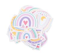 Hemobllo Autocollants pour Garçon et Filles 100 Pcs Arc-en-Ciel Nuages Dessin Animé Papier Solide et Sûr Décoration Murale et Accessoires pour Fête D’Anniversaire Scrapbooking Gobelets