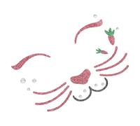 Hemobllo Autocollants Visage Lapin Temporaire pour Fête de Pâques Décoration de Cosplay Animalier Maquillage Carnaval Visage Éclatants Application Facile et Respectueuse Peau