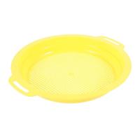 Hemobllo Bac de Tri Plastique Jaune avec Passoire Multi-Fonction pour Classer l'or et Tamis à Sable, pour L'orpaillage Passionnés de Prospection