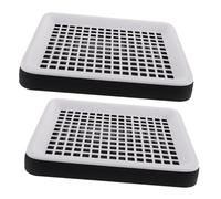 Hemobllo Bacs à Litière Carrés Anti-fuites pour Lapins Et Hamsters, Lot De 2, Lavables Bords Arrondis, Adaptés pour Chiots Et Rats