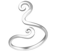 Hemobllo Bague D'orteil Ouverte Réglable, Anneau de Pied en Alliage Argenté, Bijoux de Pied Boho pour Femmes, Style Bohémien, Ajustable, Été Plage, Taille 5