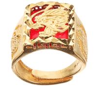 Hemobllo Bague Ouverte Réglable pour Hommes en Cuivre Or Motif Dragon Style Chinois, Bords Polis, pour Shopping et Rendez-