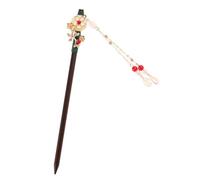 Hemobllo Baguette Cheveux Chinois Vintage Bois avec Pompon pour Femmes Épingle Adaptée Aux Cheveux Longs Accessoire Élégant pour Mariages et Occasions Spéciales