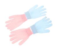 Hemobllo Bain Exfoliants Double Face pour Douche Terylene avec Doigts Separés pour Peau Douce et Tonique