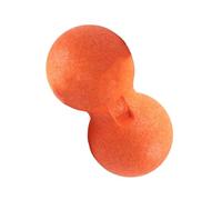 Hemobllo Balle de Massage Double Mobility Ball Orange Fitness Forme de Cacahuète pour Massage Profond des Muscles Relaxation des Fascias et Automassage Du Dos Cou Jambes