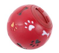 Hemobllo Balle Distributeur de Nourriture pour Chien Jouet Éducatif Parfum Lacté Matériau Sûr Petite Taille Rouge Entraînement Chiots Jeu Interactif