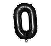 Hemobllo Ballons Chiffres Noirs Lot de Ballons Aluminium Jumbo avec Valve Auto-étanche pour Suspension Décoration Anniversaire et Fête