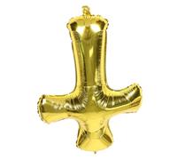 Hemobllo Ballons Croix Baptême Aluminium Doré pour Décoration Fête de Naissance Shower et Communion Ballons Faciles à Gonfler pour Célébrations Religieuses