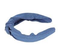 Hemobllo Bandeau Bleu Noué Jean Élastique pour Femmes et Filles Style Turban Antidérapant Accessoire de Cheveux