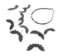 Hemobllo Bandeau de Chauve- Halloween Accessoire de Fête Serrage-Tête Noir Décoration de Costume Accessoire pour Adultes et Garçon et Design et Confortable 12 Pièces