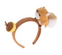 Hemobllo Bandeau Écureuil en Peluche Doux Noisette Serrage-Tête Animal pour Fête et Cosplay Accessoire Cheveux Original pour Festival et Séance Photo Présent Amusant pour Femmes et