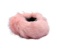 Hemobllo Bandeau en Fausse Fourrure Épais Chaud pour Femme Cache-Oreilles Hiver Rose Corail Serrage-Tête Fourrure Douce Accessoire Hiver Confortable et Isolant Bonnet sans Sommet