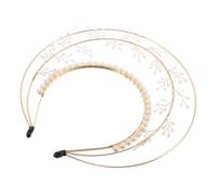 Hemobllo Bandeau Lolita Déesse Soleil Avec Perles Fausse Pour Femmes Coiffe Floral Élastique Pour Festivals Cosplay Et Fêtes Thème