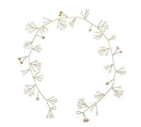 Hemobllo Bandeau Mariée Long Cristal et Perles Accessoire de Cheveux Élégant pour Mariage Vigne de Mariée Or Décoration de Cheveux et Photos