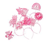 Hemobllo Bandeaux De Sensibilisation Au Cancer Du Sein Festifs Pour Femmes 5 Pièces Taille Unique Accessoires Photo De Fête Pour Événements Octobre Rose