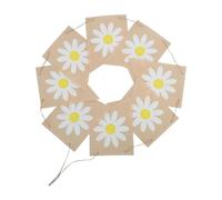 Hemobllo Bannière de Fête du Printemps « Bonjour » en Toile de Jute Guirlande de Fanions Floraux Marguerites Décoration Suspendue Réutilisable pour Jardin Salle de Classe et Fête