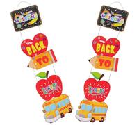 Hemobllo Bannière de Porte « Welcome Back To School » pour Rentrée Scolaire 1 Paire 120 X 25 CM Décoration Suspendue Intérieure et Extérieure Résistante à la Décoloration pour Classe